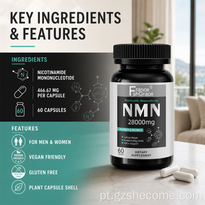 Shecome Nmn melhora a sensibilidade à insulina Nmn Capsules